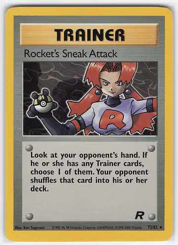 Rocket's Sneak Attack — Team Rocket · #72 · Englisch, Vorderseite