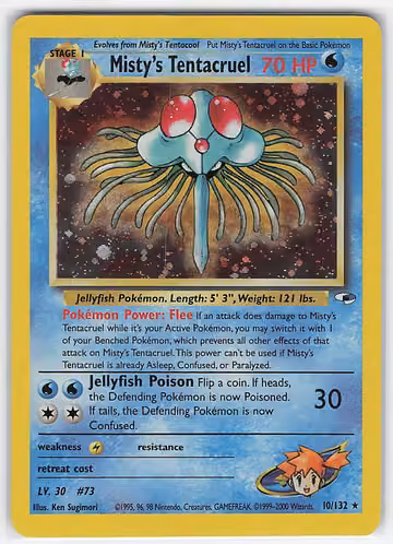 Misty's Tentacruel — Gym Heroes · #10 · Englisch, Vorderseite