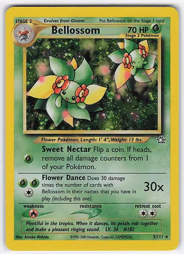 Bellossom — Neo Genesis · #3 · Englisch, Vorderseite
