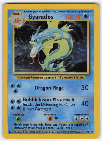 Gyarados — Base Set · #6 · Englisch, Vorderseite