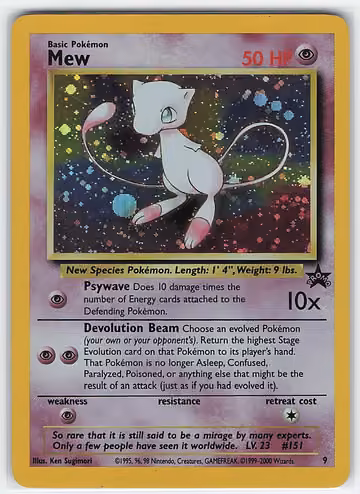 Mew — Wizards Black Star Promos · #9 · Englisch, Vorderseite