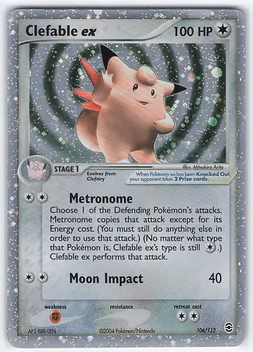 Clefable ex — FireRed & LeafGreen · #106 · Englisch, Vorderseite