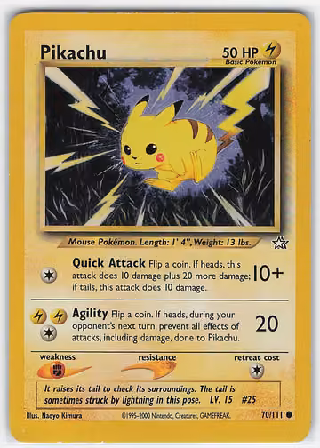 Pikachu — Neo Genesis · #70 · Englisch, Vorderseite