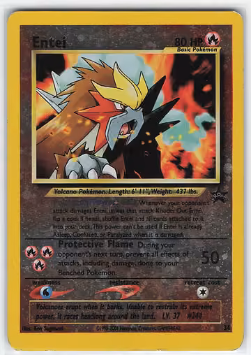 Entei — Wizards Black Star Promos · #34 · Englisch, Vorderseite