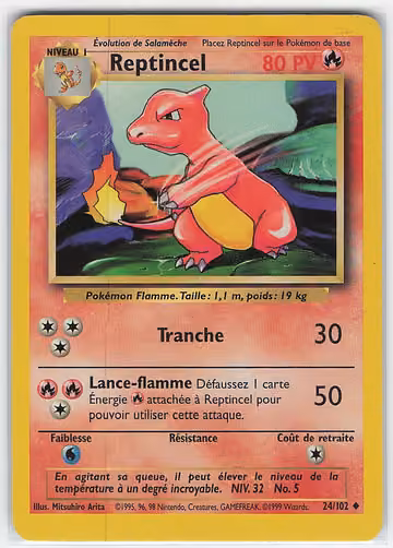 Charmeleon — Base Set · #24 · Französisch, Vorderseite