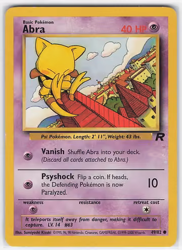 Abra — Team Rocket · #49 · Englisch, Vorderseite
