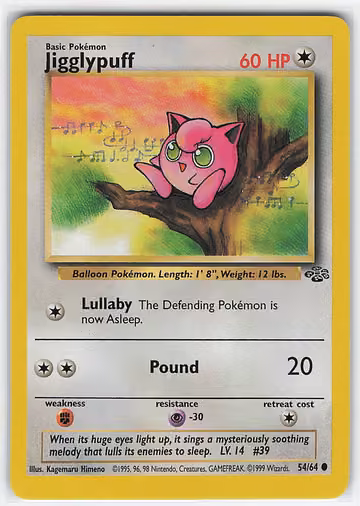 Jigglypuff — Jungle · #54 · Englisch, Vorderseite