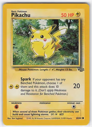 Pikachu — Jungle · #60 · Englisch, Vorderseite