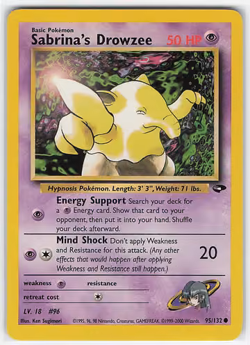 Sabrina's Drowzee — Gym Challenge · #95 · Englisch, Vorderseite