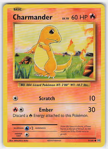 Charmander — Evolutions · #9 · Englisch, Vorderseite
