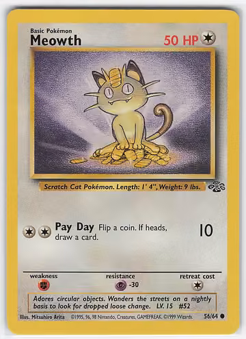 Meowth — Jungle · #56 · Englisch, Vorderseite