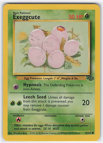 Exeggcute — Jungle · #52 · Englisch, Vorderseite