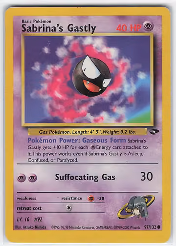 Sabrina's Gastly — Gym Challenge · #97 · Englisch, Vorderseite