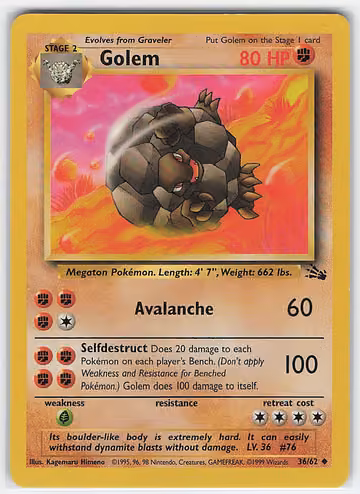 Golem — Fossil · #36 · Englisch, Vorderseite