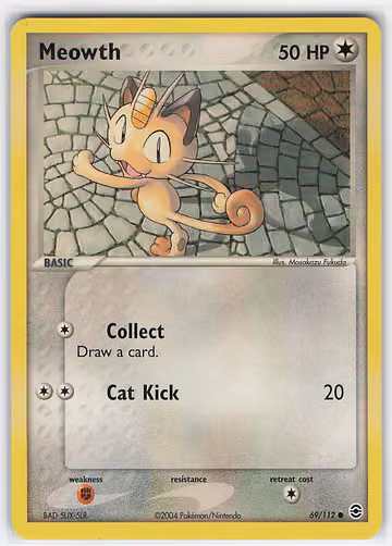 Meowth — FireRed & LeafGreen · #69 · Englisch, Vorderseite