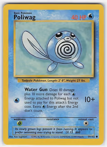 Poliwag — Base Set · #59 · Englisch, Vorderseite