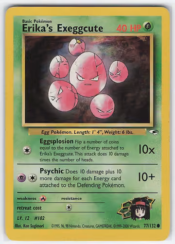 Erika's Exeggcute — Gym Heroes · #77 · Englisch, Vorderseite