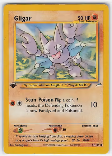 Gligar — Neo Destiny · #67 · Englisch, Vorderseite