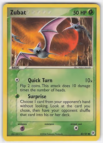 Zubat — Hidden Legends · #83 · Englisch, Vorderseite